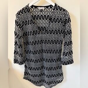 Bathing Suit Cover-Up in Black & White, Sz M.